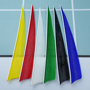 弓箭射击火鸡羽箭杆羽毛真羽 2/3/4/5英寸混碳玻纤铝竹木箭盾型羽