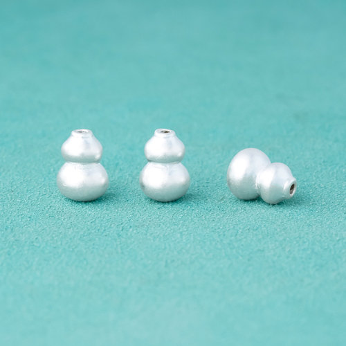 s999足银复古空心立体3d硬银葫芦