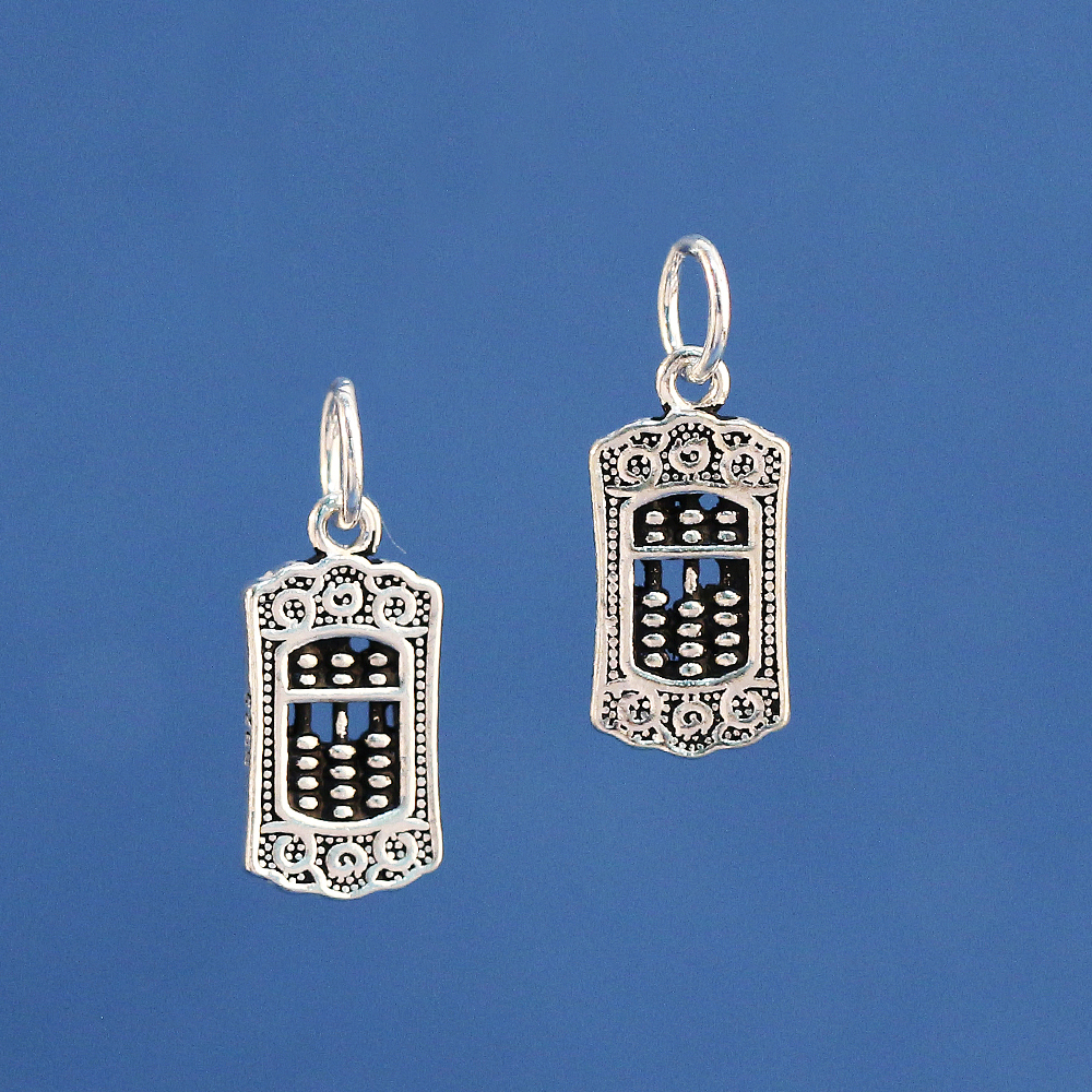 s925银如意算盘吊坠复古手工diy