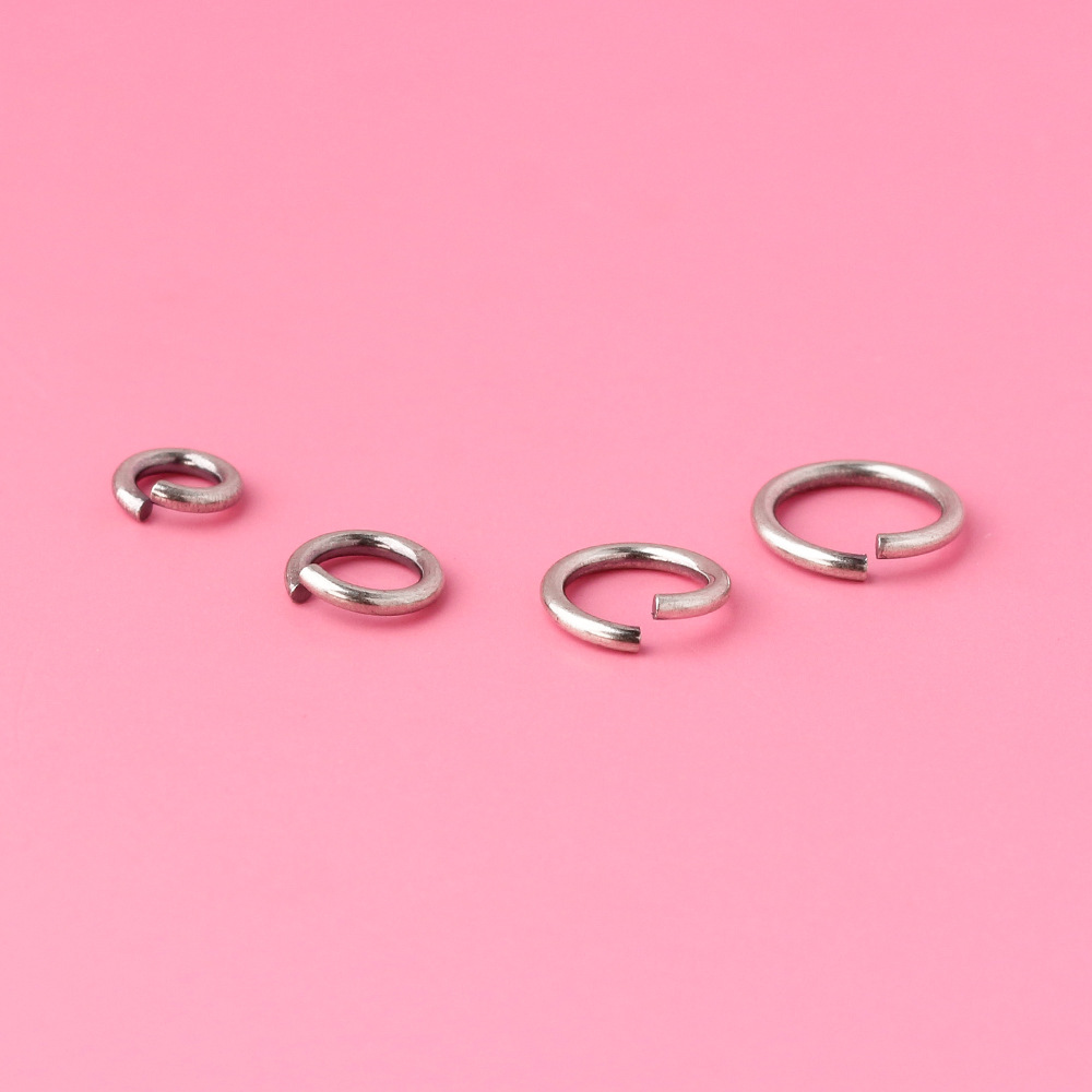 复古做旧5mm6mm开口圈银环s925银