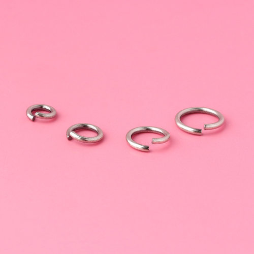 复古做旧5mm6mm开口圈银环s925银