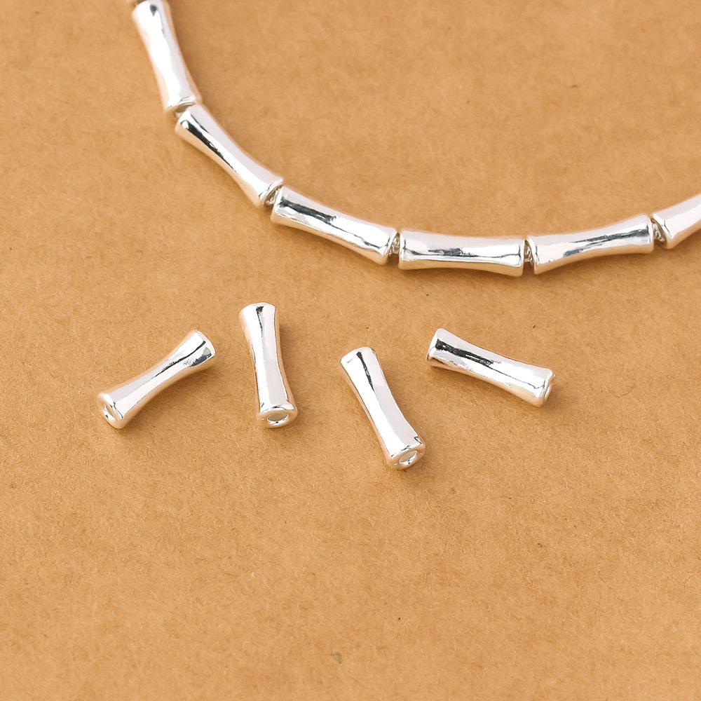 S925纯银复古3*10mm古风竹节管隔珠骨头珠子散珠手工diy配件材料,饰品/流行首饰/时尚饰品新,其他DIY饰品配件,淘宝优惠券,粉丝福利购,淘宝优惠卷