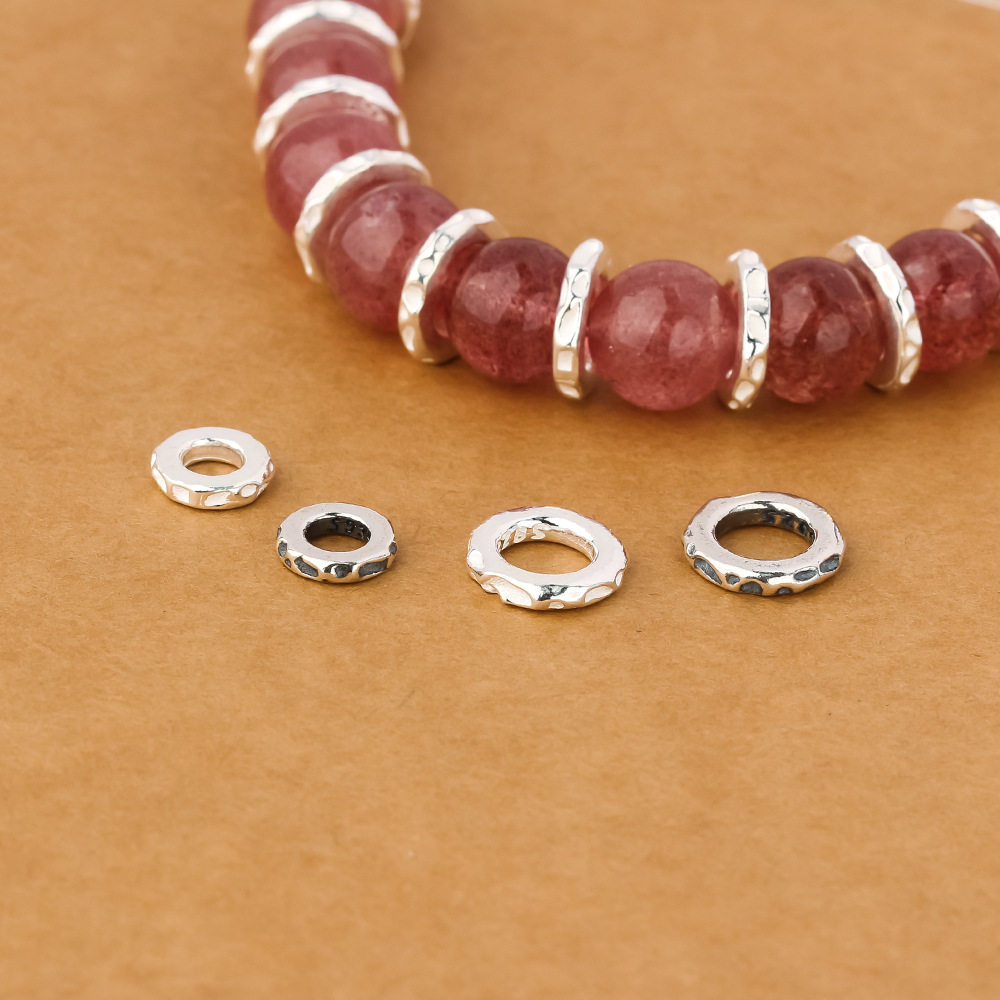 S925纯银陨石坑纹跑环隔片文玩星月凤眼菩提锤纹隔片面包环跑环银,饰品/流行首饰/时尚饰品新,其他DIY饰品配件,淘宝优惠券,粉丝福利购,淘宝优惠卷