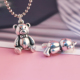 S999足银东大门3D小熊项链可爱简约时尚 银配件 吊坠潮流女网红款