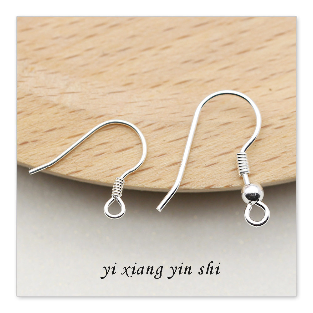 S925纯银DIY耳环材料配件 耳钩半成品 素银 防过敏 一对,饰品/流行首饰/时尚饰品新,项坠/吊坠,淘宝优惠券,粉丝福利购,淘宝优惠卷