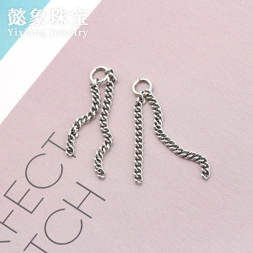 diys925泰银流苏手工百搭挂件