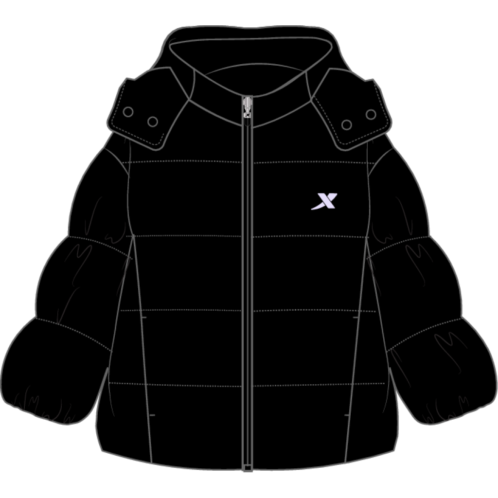 特步儿童2025冬季款女大童中长款