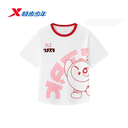 特步儿童蛋仔派对联名短袖夏新款