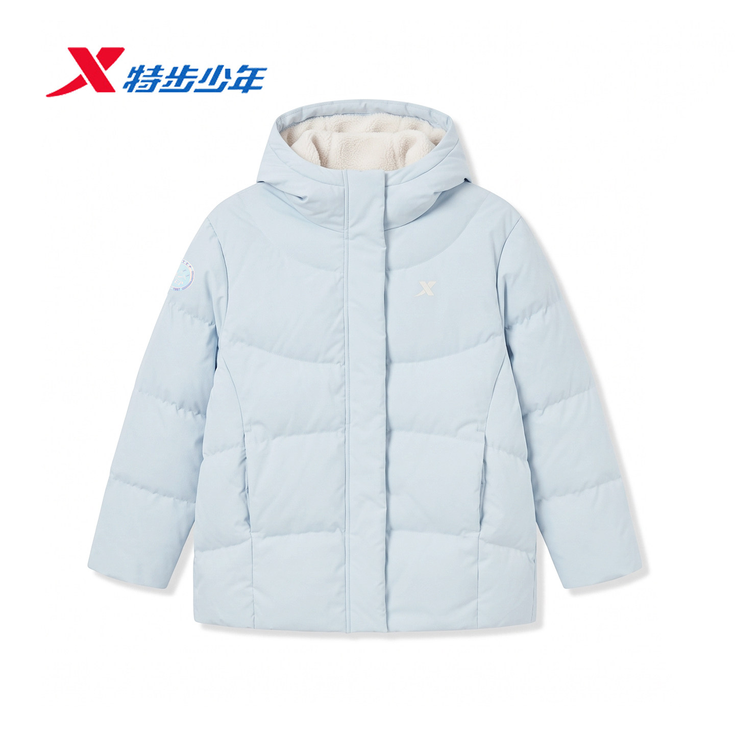 特步儿童羽绒服2026冬季新款加厚保暖百搭款羽绒风衣674424194314
