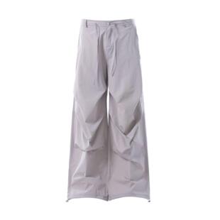 宽松速干微喇休闲裤 街潮高级感褶皱设计男式 高街男女款 WK236美式