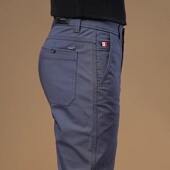 男士 新款 休闲裤 宽松直筒商务西裤 子男 2025新款 子弹力长裤 黑色夏季