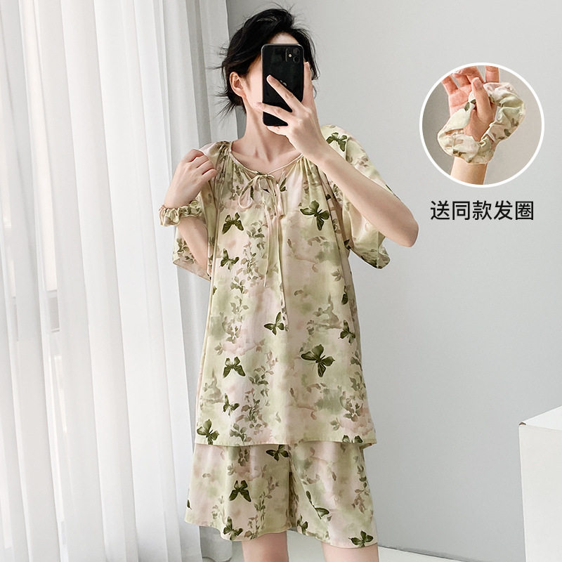 夏天凉感短袖家居服两件套可出门