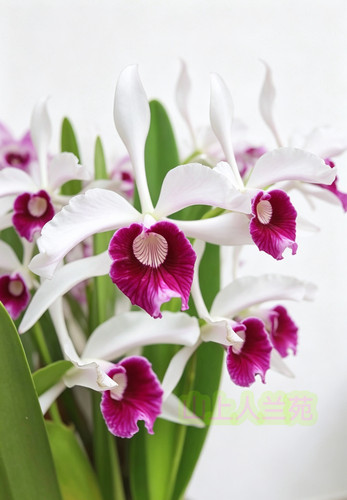 半白婆婆普普拉塔卡特兰C. purpurata semi-alba大花浓香洋吊兰花