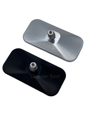 方圆 流線 短杆  后视镜 黑/銀 (单支售)