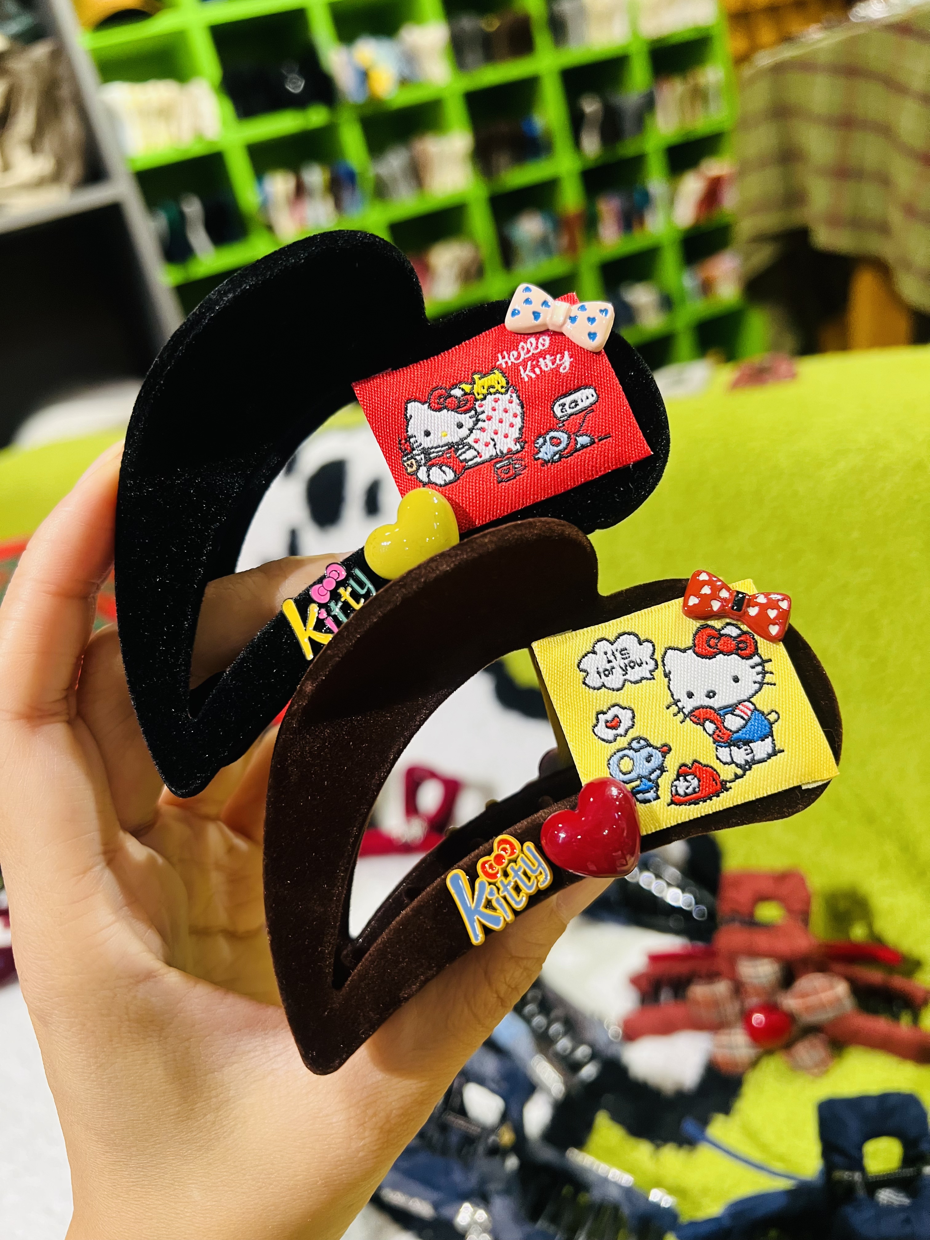 秋冬新款可爱植绒爱心hellokitty抓夹鲨鱼夹