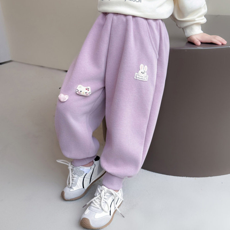 女童裤子春装2026新款儿童洋气百搭束脚运动裤宝宝春春款韩版卫裤