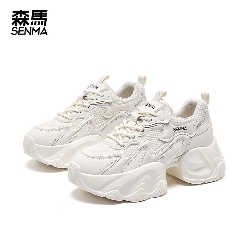 森马白色老爹鞋女小白鞋