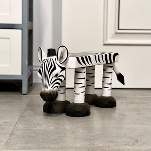 动物实木家用创意宝宝凳小板凳手工雕刻礼品家居摆件软装 可爱饰品