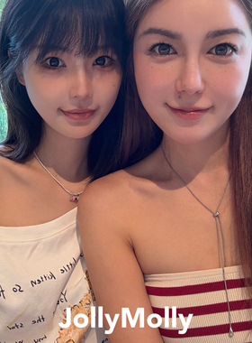 JollyMolly小众设计师925银轻奢生日礼物网红高级感重工抽拉项链