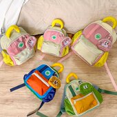 幼儿园书包儿童轻便撞色小男孩双肩包可爱女孩中小班宝宝外出背包