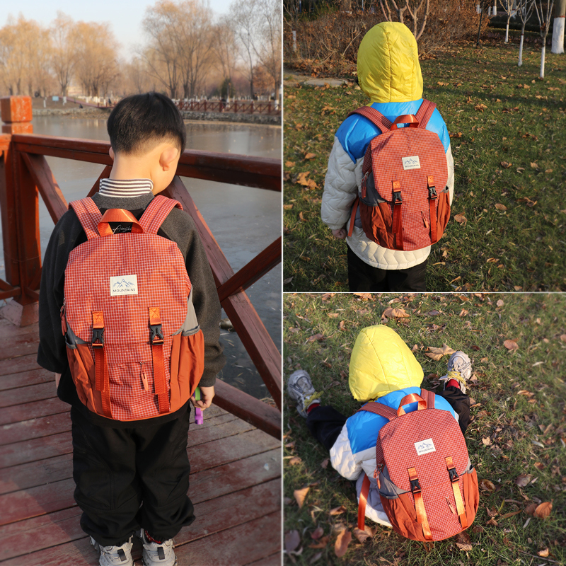 2025新款男女童轻便休闲户外登山包洋气书包儿童撞色研学双肩背包