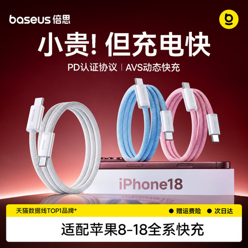 官方原配iPhone炫彩编织快充线