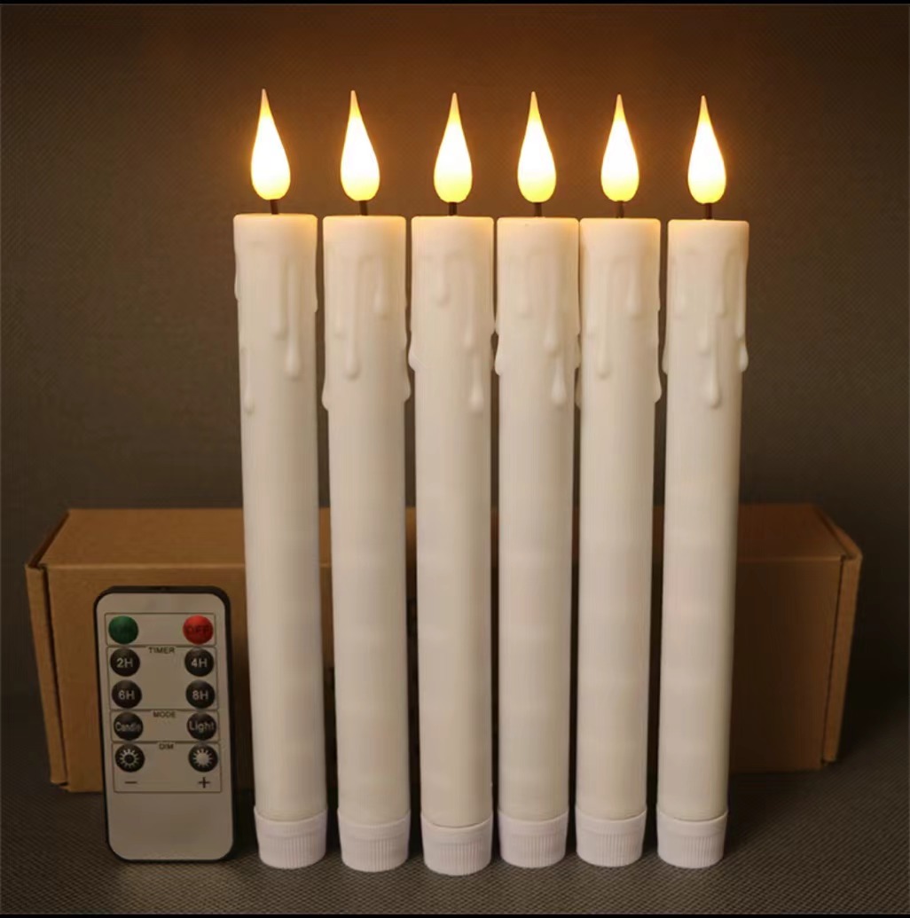 遥控led长杆电子蜡烛灯水滴头仿真塑料剧本表演道具餐厅浪漫装饰