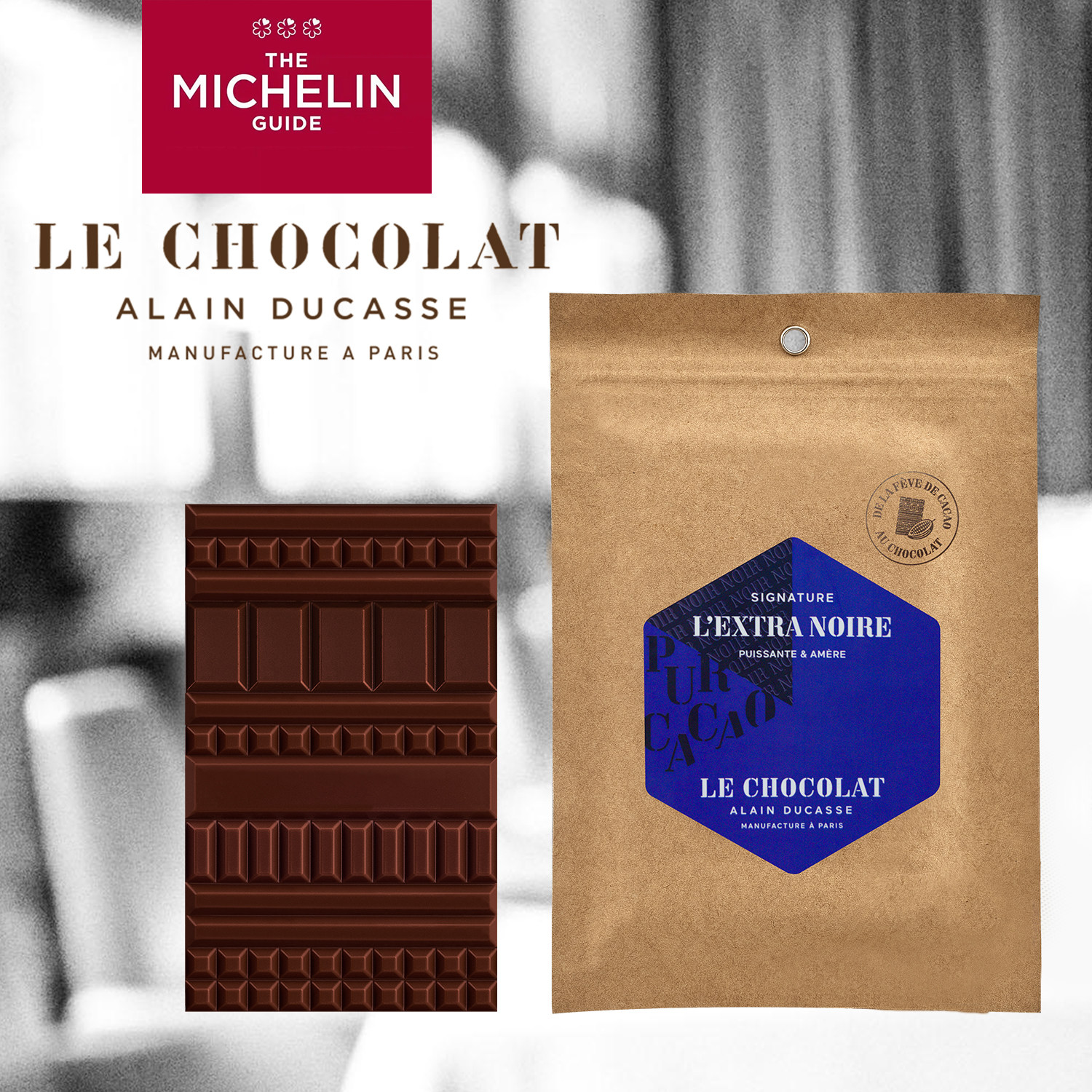 法国进口alain ducasse黑巧克力21星厨神无糖黑巧克力零食