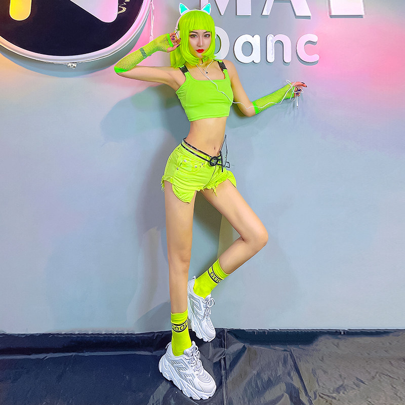 酒吧性感吊带背心爵士舞演出服