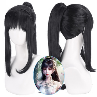 漂流假发 斗罗大陆 五年之约小舞COSPLAY假发黑色高马尾