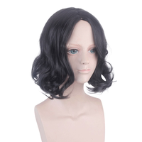 Drifter Harry Potter, Severus Snape, Professor, black mid-parted short curly hair cos wig thumbnail 3