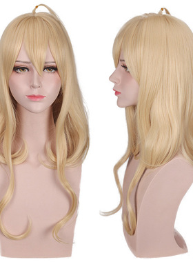 漂流假发 新·弹丸论破V3 赤松枫 黄色微卷长发 cos动漫假发