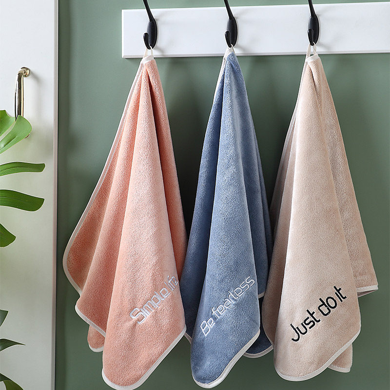 珊瑚绒大毛巾吸水不掉毛非纯棉全棉洗澡女男干发巾速干擦头发加厚