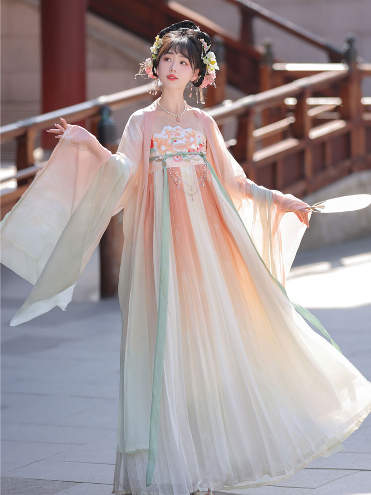凌兮洛【春不晚】正品唐制汉服女诃子裙国风大袖衫超仙齐胸儒裙