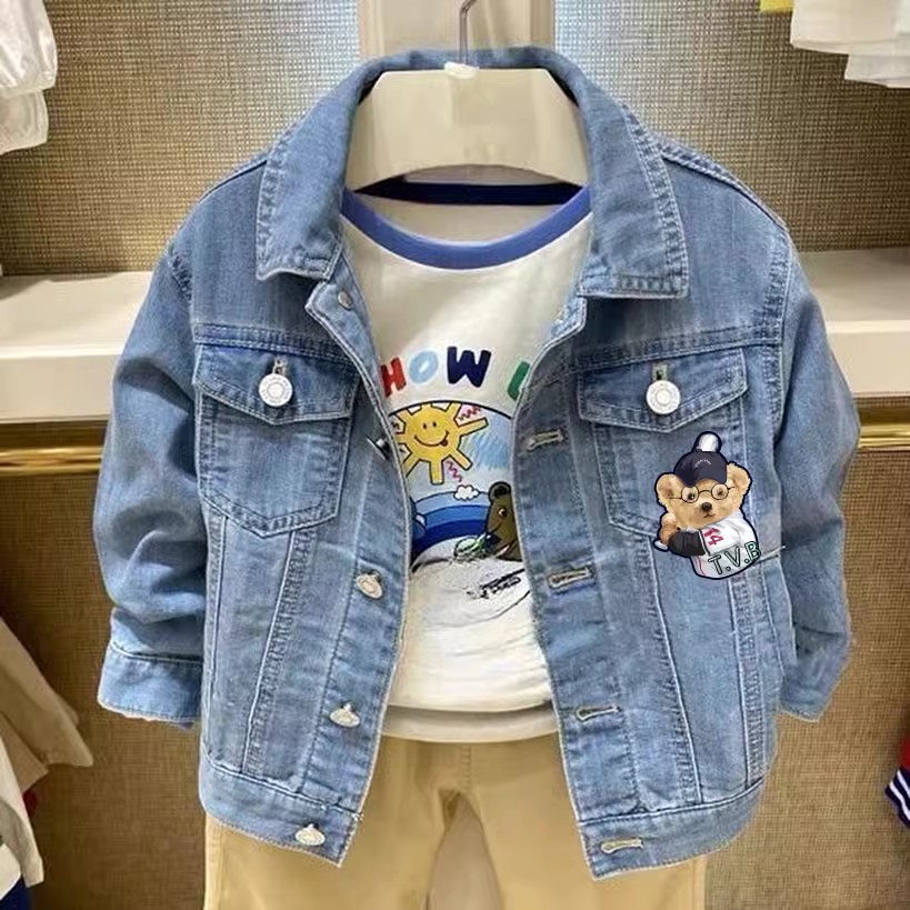 童装2025春秋新款男童装棉洋气牛仔外套中大童休闲百搭上衣潮