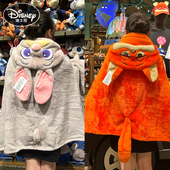 迪士尼疯狂动物城朱迪兔子披风肩斗篷尼克狐狸新年圣诞礼物毛毯子