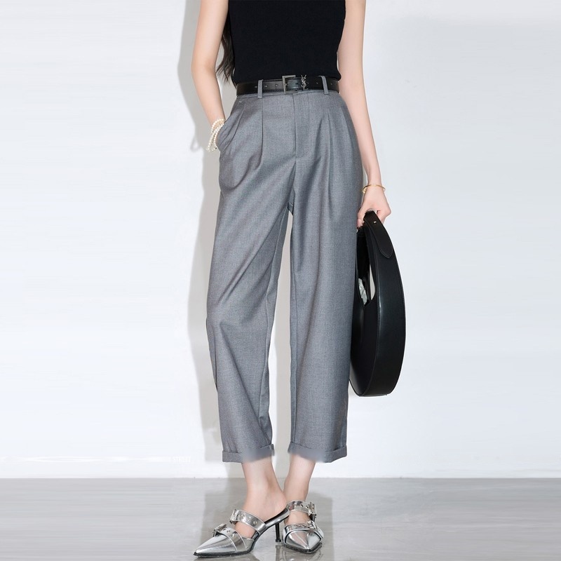 九分西装阔腿裤女宽松休闲百搭