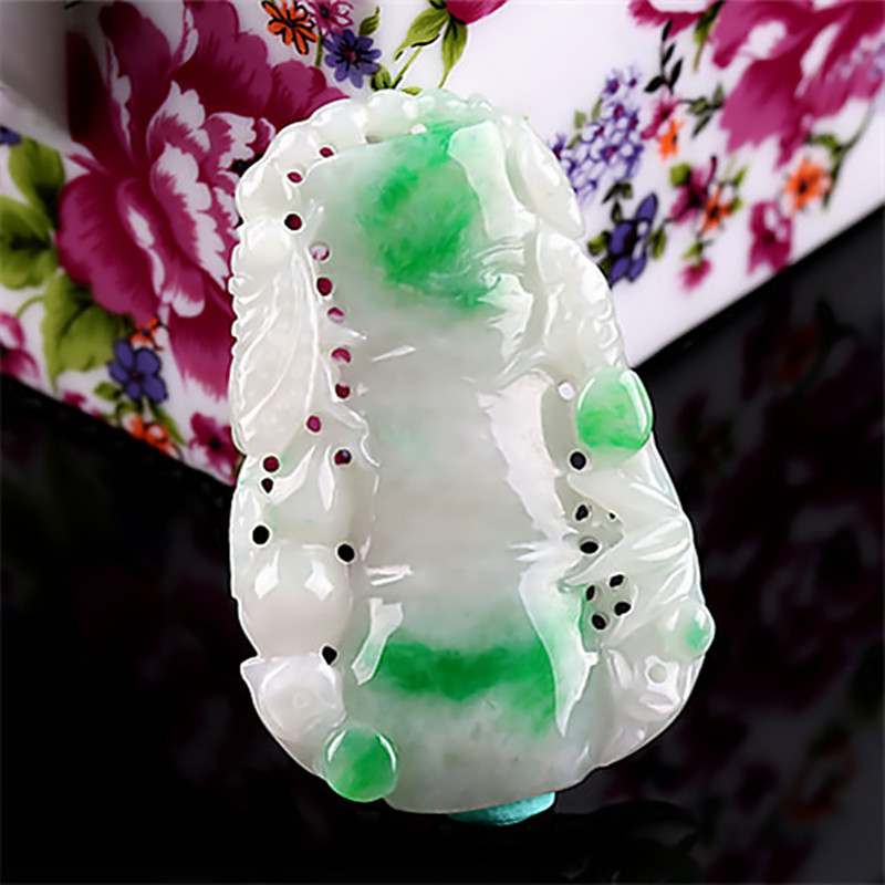 美玉佳缘 翡翠竹节吊坠冰糯种飘翠阳绿天然a货缅甸玉石节节高挂件