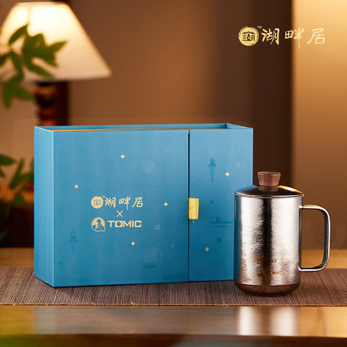 tomic特美刻纯钛东方杯办公马克杯保温杯带手柄高档双层钛泡茶杯