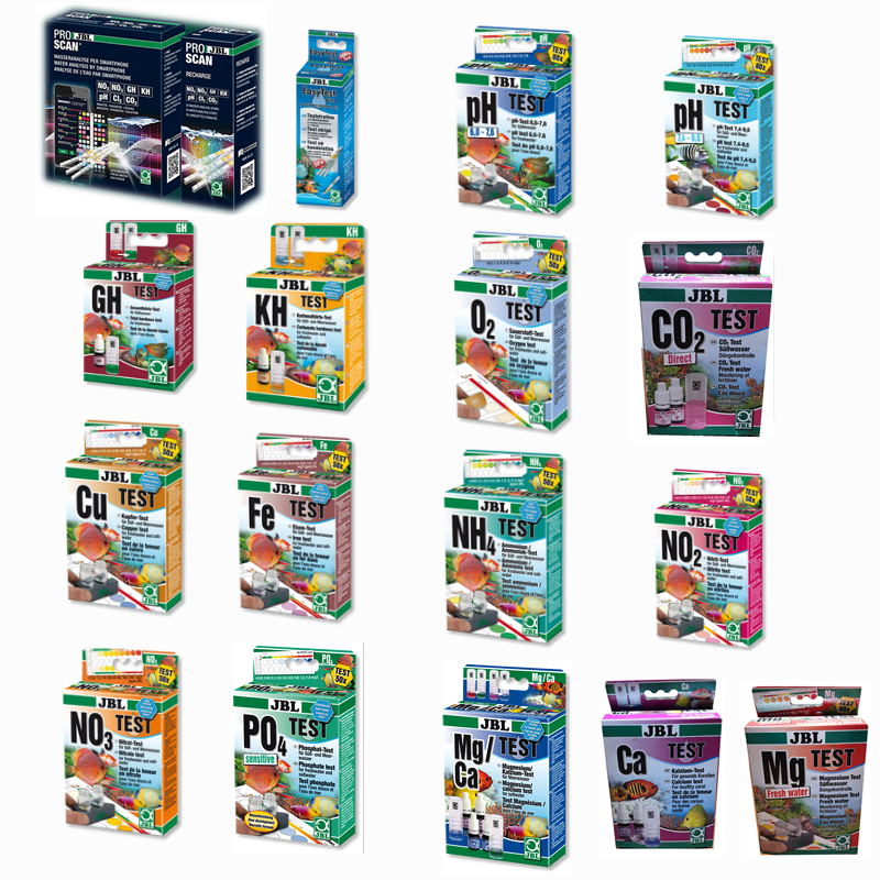 品牌德国Jbl鱼缸水质高测试剂液PH NO2 NO3 Kh gh NH po4套装系列