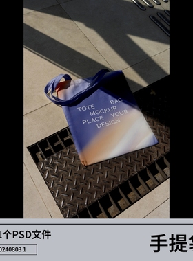智能VIS素材喵效果购物袋作品展示贴图素材手提袋提案psdm