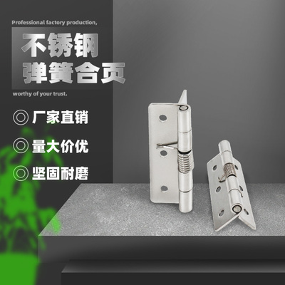AW安望不锈钢弹簧合页大全关闭门器自动回位带扭簧小型迷你折叠页