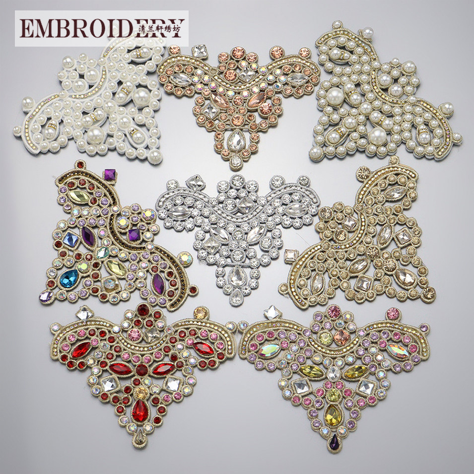 手工钉珠彩钻蝴蝶鹿角珍珠布贴 衣服鞋包百搭补丁贴辅料 手缝款,居家布艺,布贴,淘宝优惠券,粉丝福利购,淘宝优惠卷