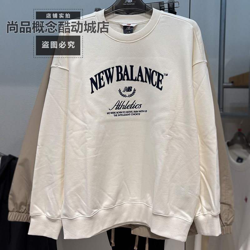 New Balance NB秋冬季男女同款休闲简约针织圆领套头卫衣NCF31151