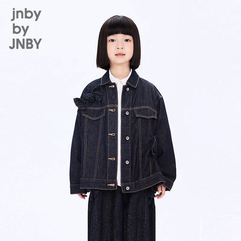 jnbybyjnby江南布衣秋女童童装宽松翻领牛仔夹克1P8611930