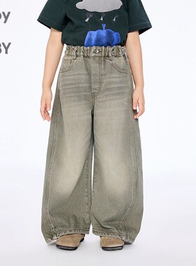 jnbybyjnby江南布衣冬季男女童童装水洗牛仔长裤1P7E10110