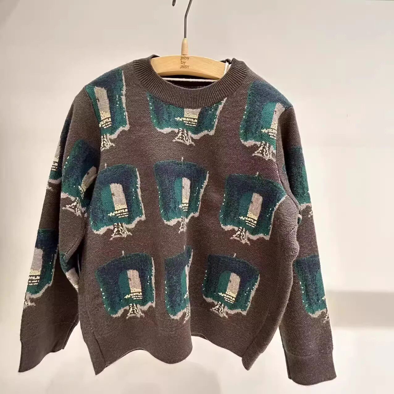 jnbybyjnby江南布衣冬季男女童童装长袖套头毛衫H型1P0311880