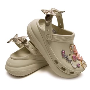 Crocs洞洞鞋卡骆驰女鞋浮花梦影泡芙厚底户外沙滩凉拖鞋211534