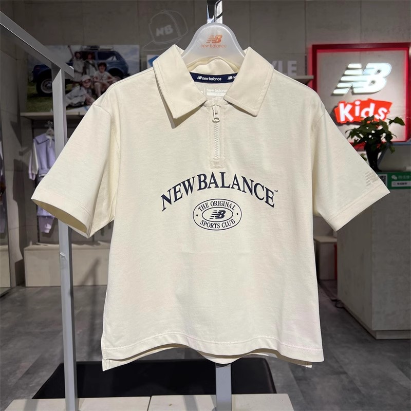 NEW BALANCE NB夏款男女童款儿童翻领短袖T恤短裤套装 ND2SF2E143