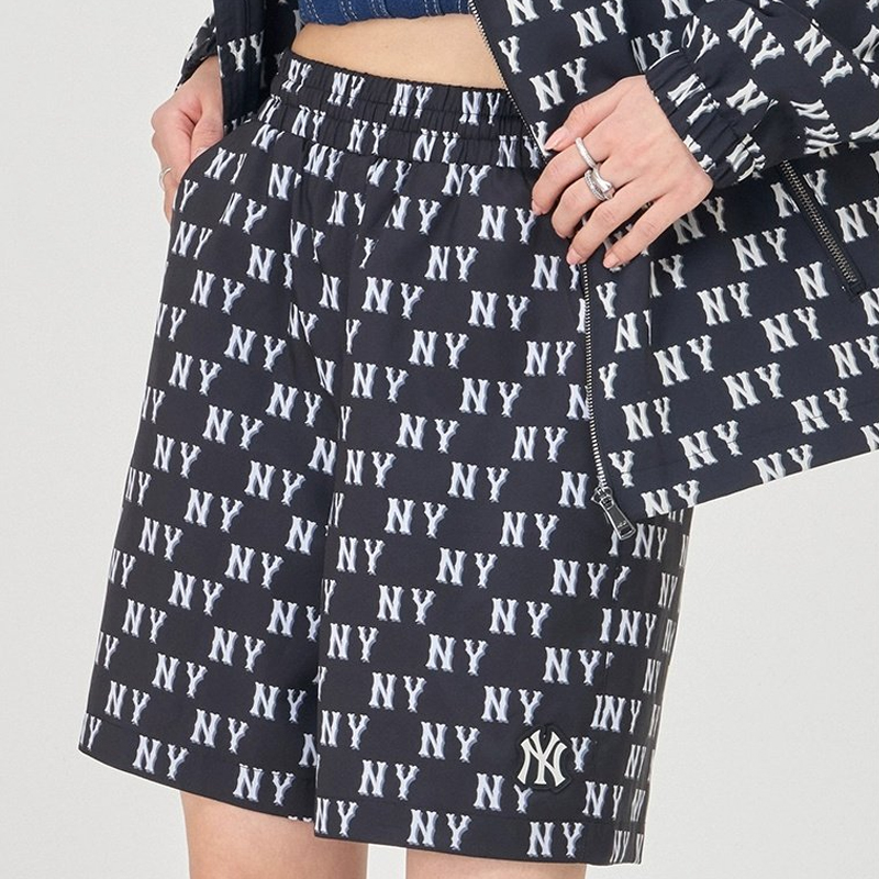 MLB男满印宽松舒适运动休闲短裤